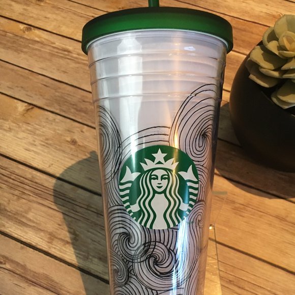 Starbucks Other - Starbucks 2014 Ink Waves 24 oz Cold Cup